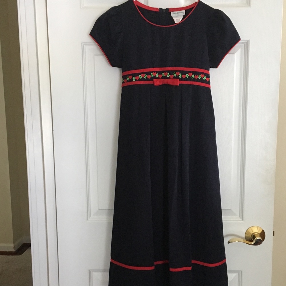 Rare Editions girls navy dress size 10 almost new